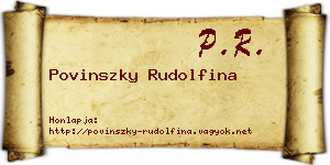 Povinszky Rudolfina névjegykártya